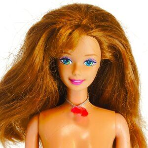 Barbie 1997 Sweetheart Fashion Doll Superstar Face Red Hair Nude Vintage